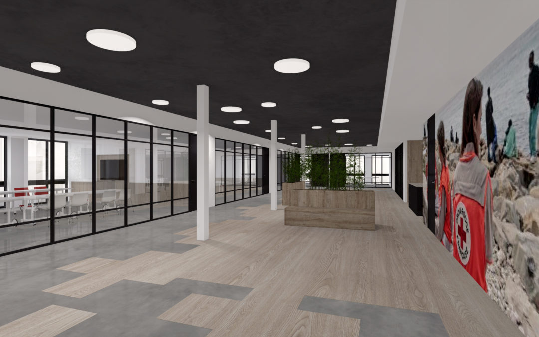 De verbouwing bij het Rode Kruis, afdeling Den Haag, is in volle gang