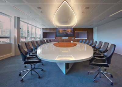 Luxe boardroom van alle gemakken voorzien.
